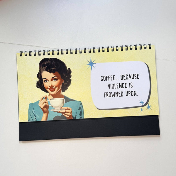Corporate Snark - Sassy & Sweary Women at the Office Desk Flip Sign
