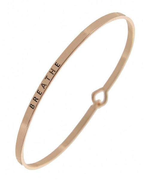 0011 PREMIERE - FR2769 BREATHE_3mm Inspired Message Brass Bangles