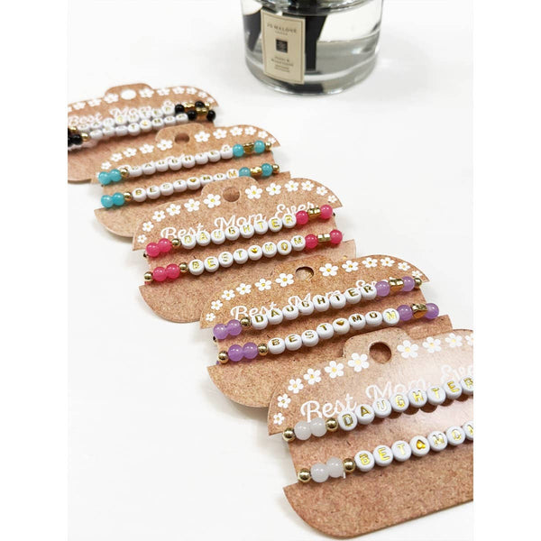 Love and Repeat - Best Mom and Daughter Word Matching Bracelet