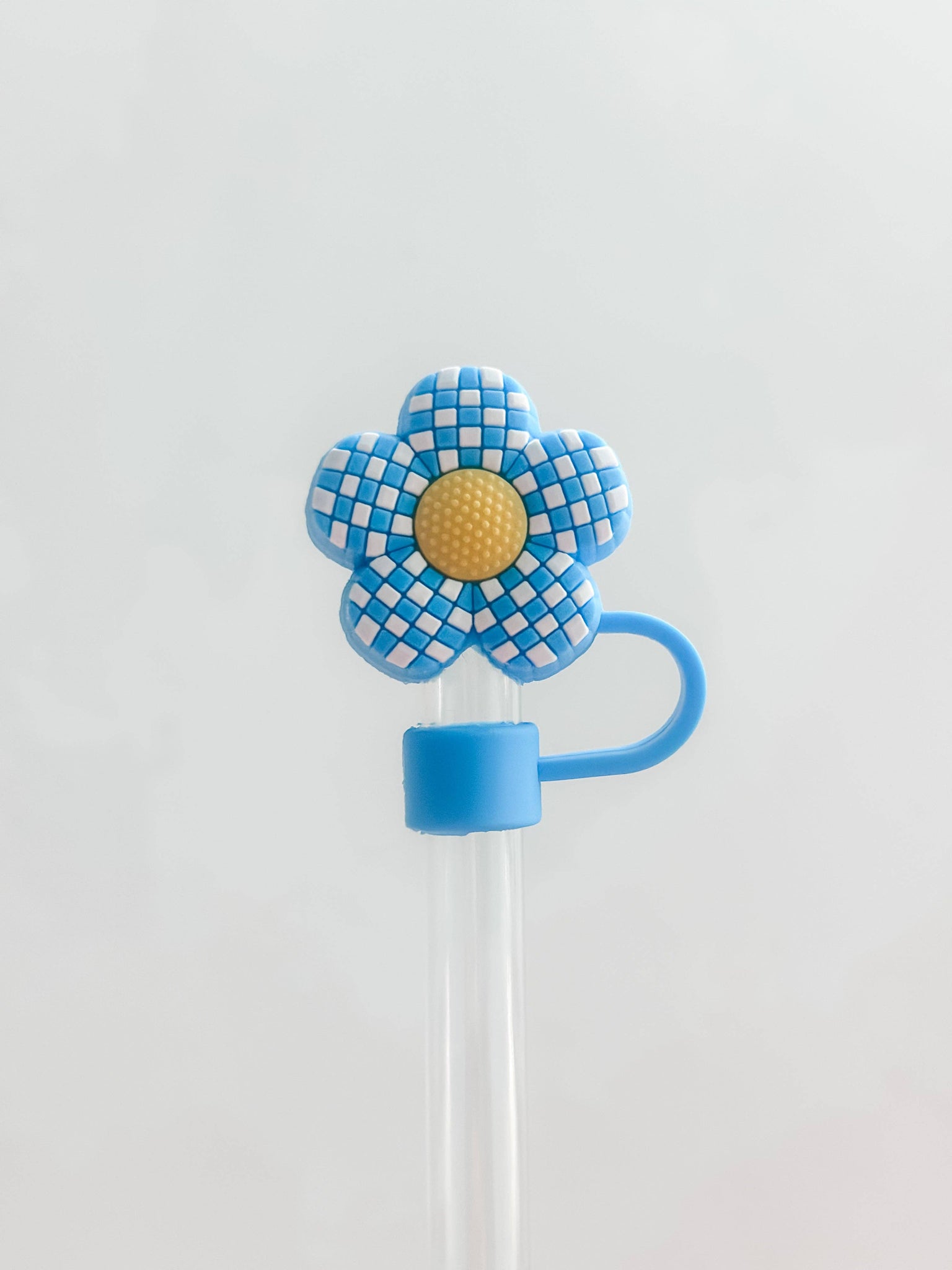 Harris Girls & Co. - Straw Cover 10MM "Checkered Flower Blue"