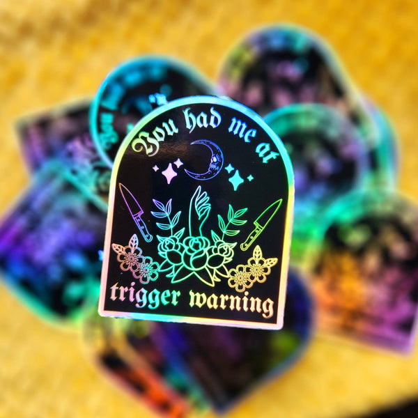 Luxe Trauma - You had me at trigger warning sticker bookish horror