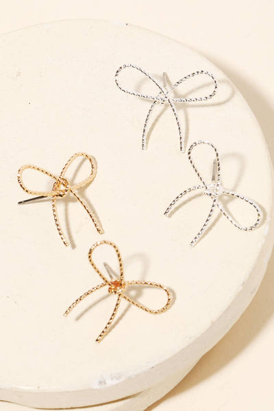 Anarchy Street - BOW Ribbon Post Earrings