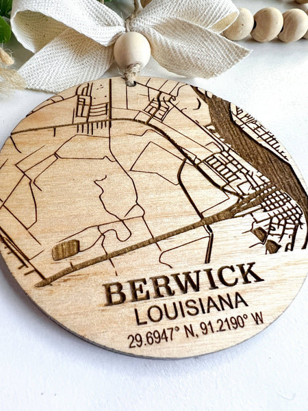 Geaux Magnolia - Map Custom Ornament Christmas Ornament