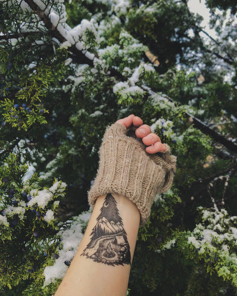 NatureTats - Mountain Camping Temporary Tattoo