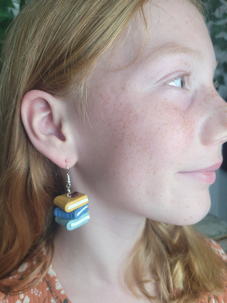 MK Lovely Boutique - Stacked Books Dangles