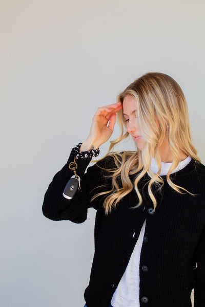Shop Andi - Onyx Floral Keychain