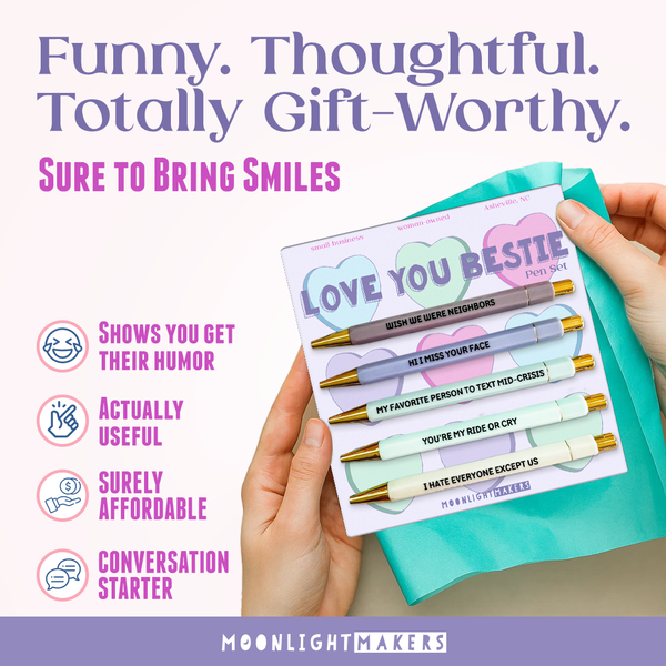 Moonlight Makers - Love You Bestie - Pen Set - Gift, Birthday