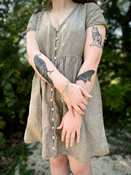 NatureTats - Black Swallowtail Butterfly Temporary Tattoo