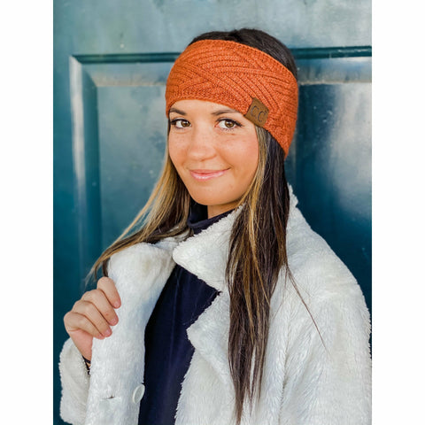 C.C Beanie - Diagonal Criss-Cross Patterned Fashion Headband for Women