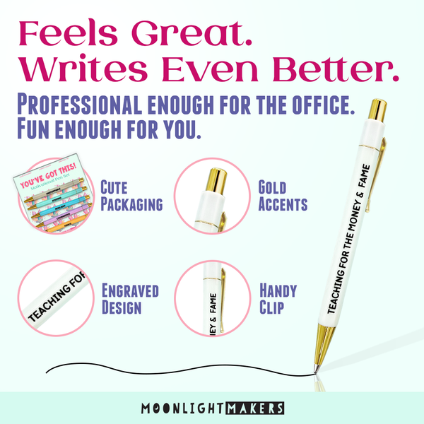 Moonlight Makers - You've Got This - Encouraging Pen Set - Gift, Girl Boss