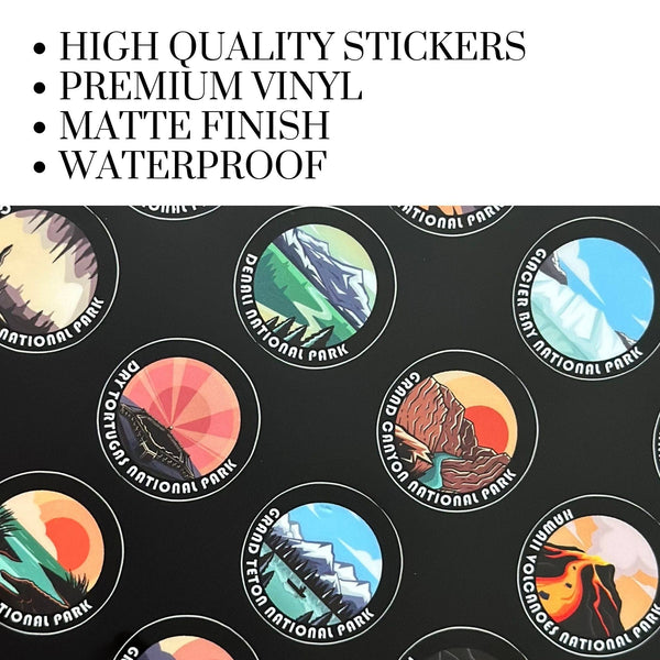 Track Your Adventures - National Park Water Bottle Tracker with Stickers