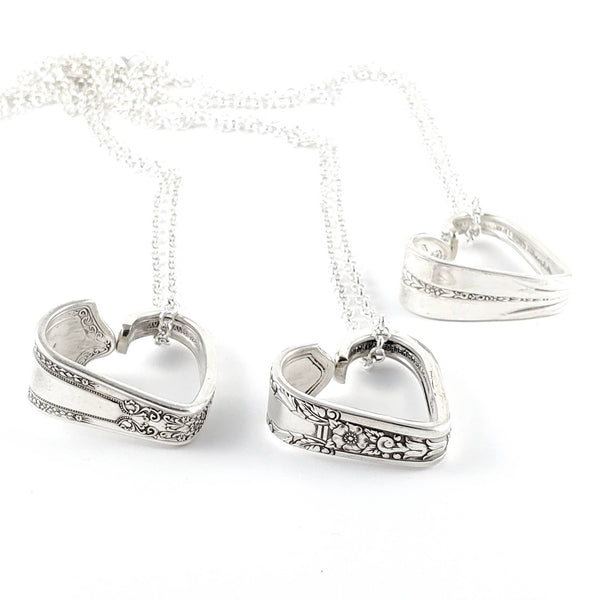 Midnight Jo - Mixed Bag Upcycled Spoon Open Heart Necklace