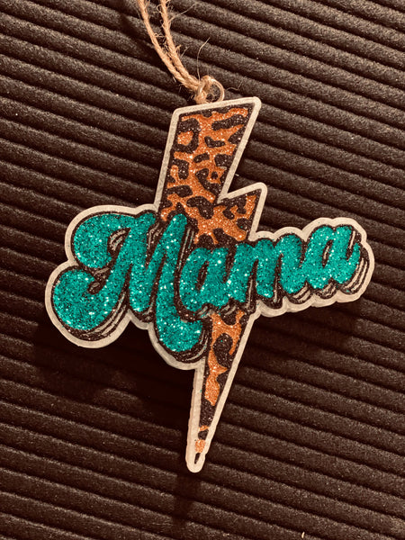 Sassy Fras Couture - Mama Lighting Bolt Car Freshie: Butt Naked