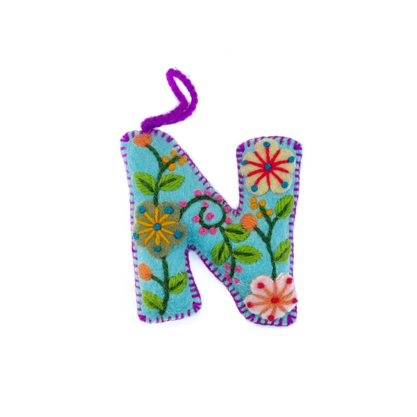Ornaments 4 Orphans - Colorful Letter Ornament Bundle BHJKNR, 6 Pack