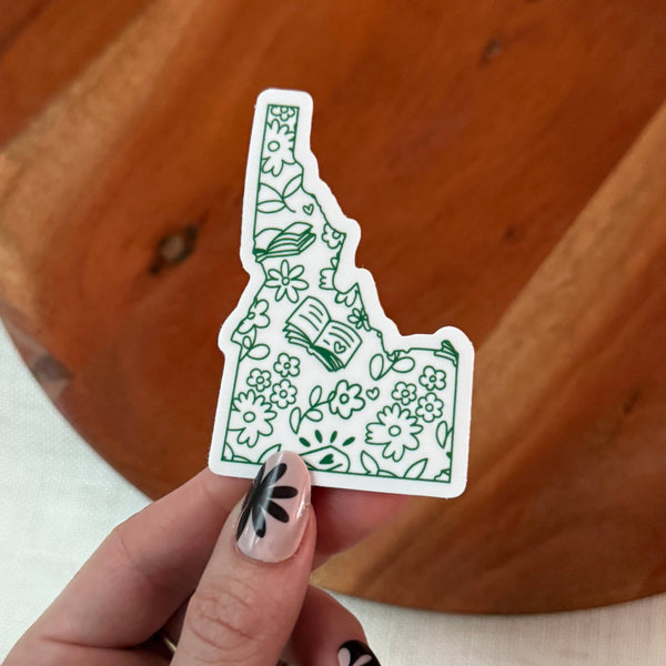 Big Moods - Idaho Bookish Pattern Sticker
