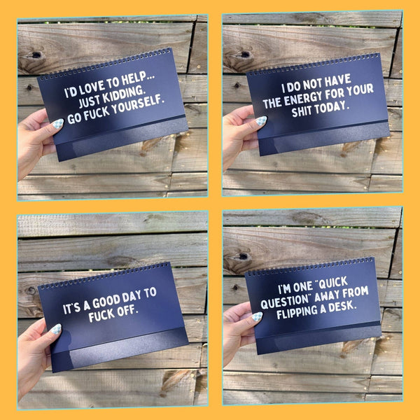 Corporate Snark - Zero F*cks Given Work Mood Desk Flip Sign