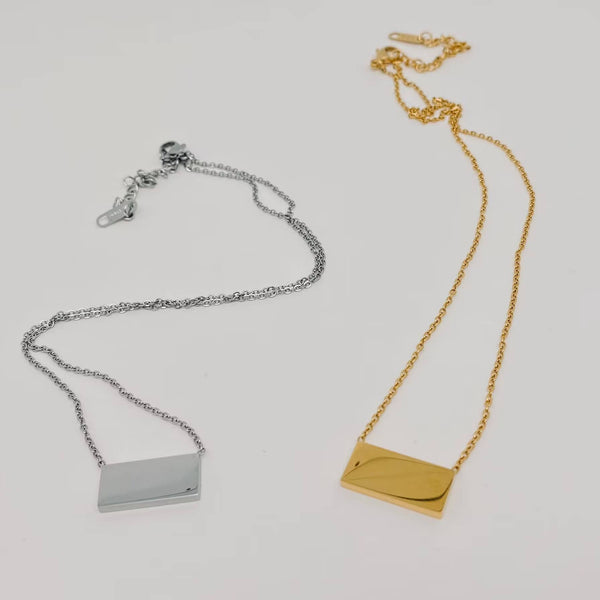 Mio Queena - "11:11" Charm Pendant Stainless Steel Necklace - FGS