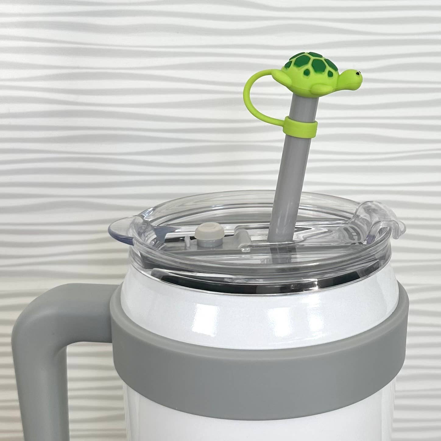 iconic mi - Straw Covers Green Turtle 10mm
