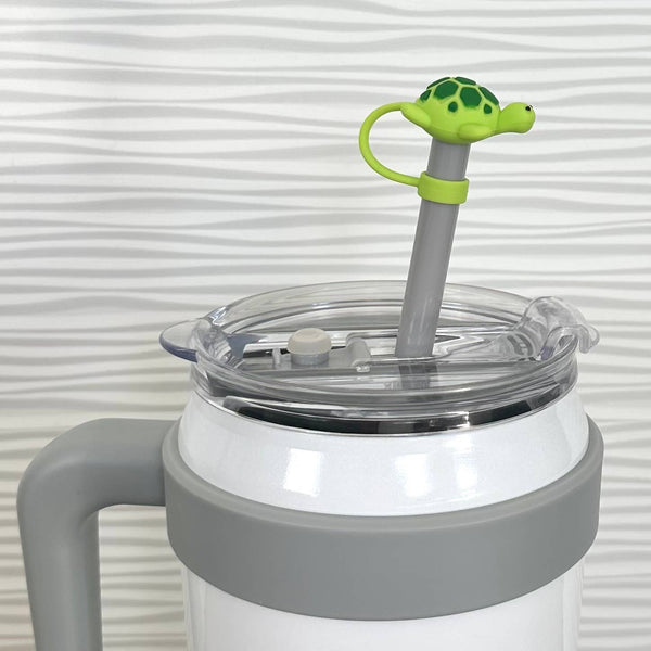 iconic mi - Straw Covers Green Turtle 10mm