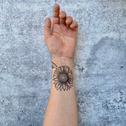NatureTats - Sunflower Temporary Tattoo