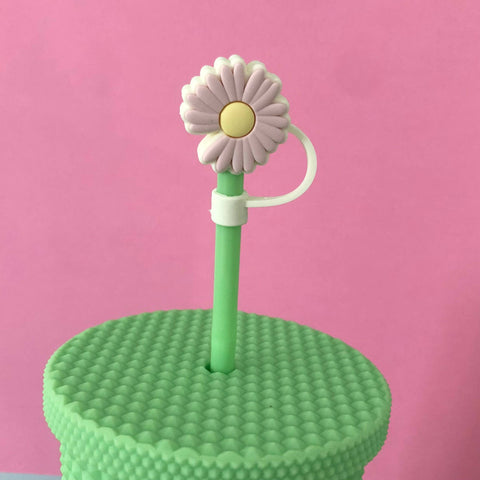 iconic mi - Straw Cover Daisy Flower: Pink