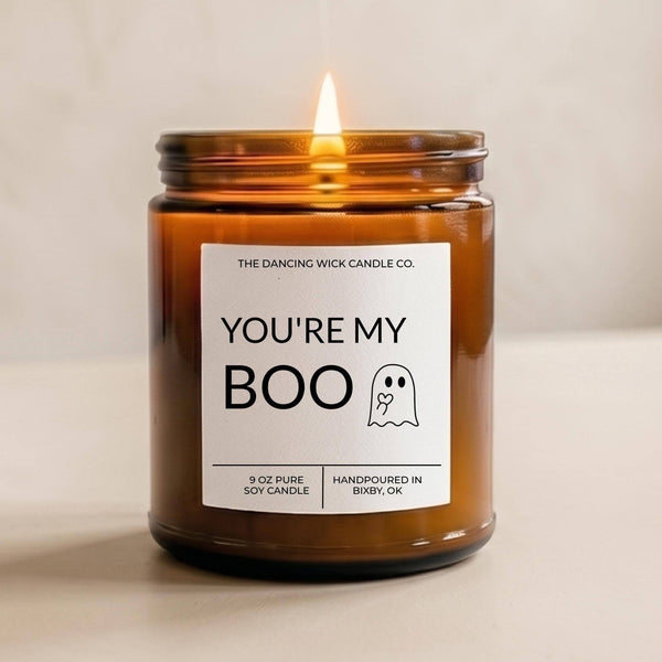 THE DANCING WICK CANDLES - You’re My Boo Halloween Ghost Candle | Pumpkin Spice Scent