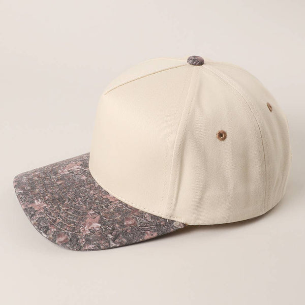 Fashion City - Two Tone Neutral Color BROWN CAMO Trucker Hat