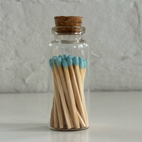 How's It Glowing Candle Co. - Apothecary Match Vials (40 matches & Striker) | Glass & Cork