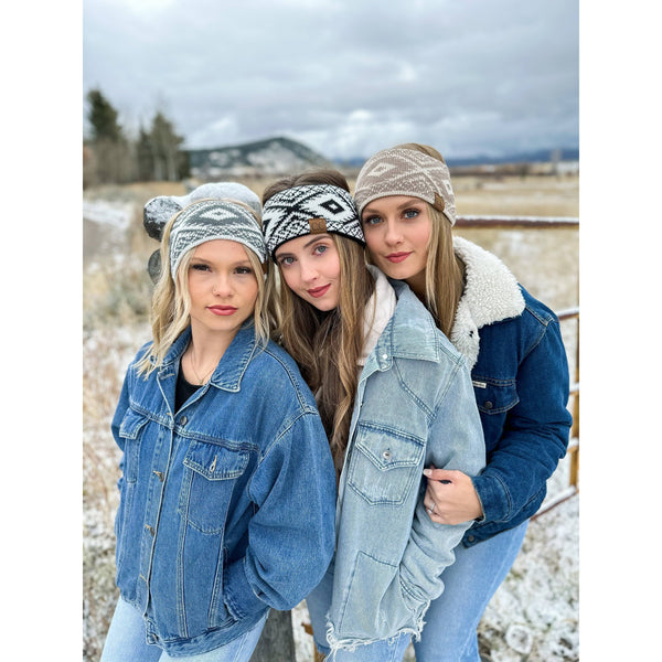 C.C Beanie - Aztec Printed Women's Fashion Headband