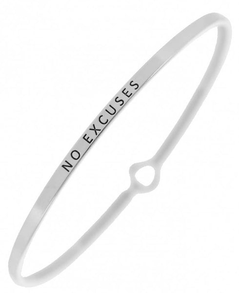 0011 PREMIERE - FR3684 NO EXCUSES_3mm Inspired Message Bangle