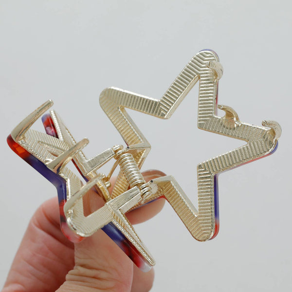 Adorro - Americana Star Metal Claw Clip - Small