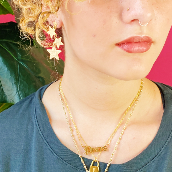 Ellison+Young - Old English Zodiac Necklace