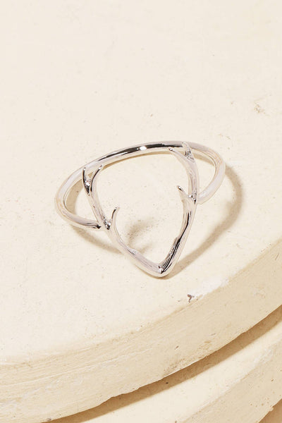 Anarchy Street - Gold Dipped Dainty Antler Ring