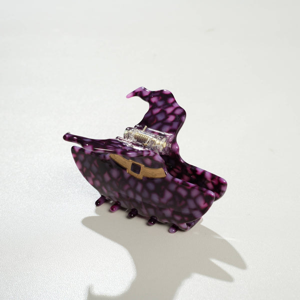 Stained Glass Witch Hat Claw Clip