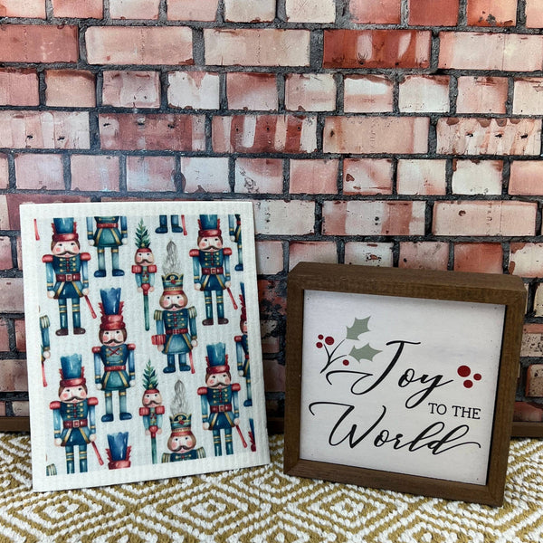 Driftless Studios - Christmas Nutcracker Swedish Dishcloths - Holiday Decor