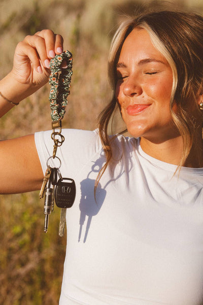 Shop Andi - Green Floral Keychain