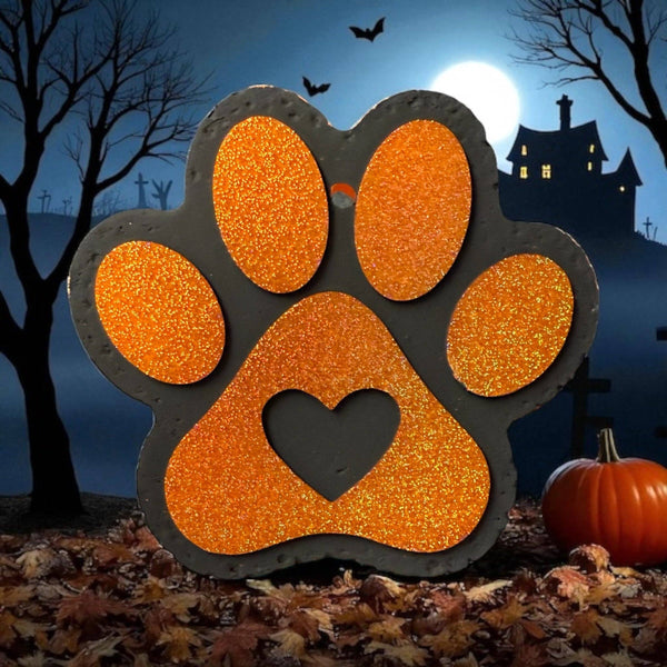 Bug and Bean Freshies - Orange Paw Print Freshie