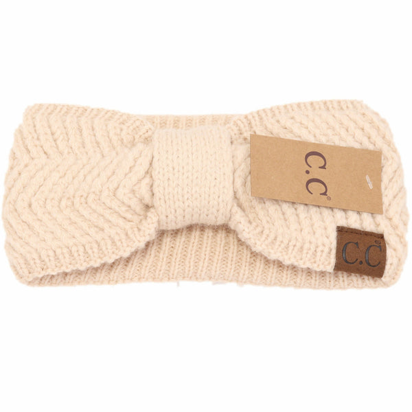 C.C Beanie - Chevron Knit Knot Head Wrap HW9000