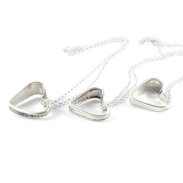 Midnight Jo - Mixed Bag Upcycled Spoon Open Heart Necklace