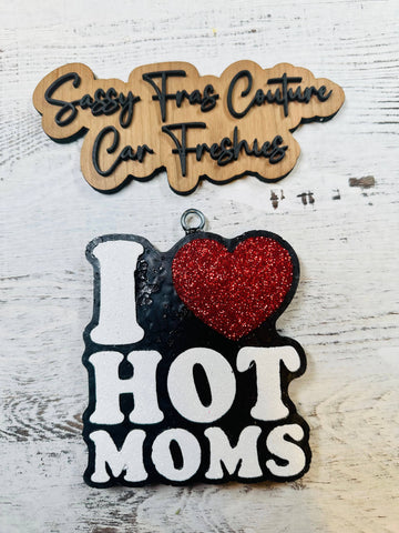 Sassy Fras Couture - I ❤️ Hot Moms Car Freshie : Bite Me