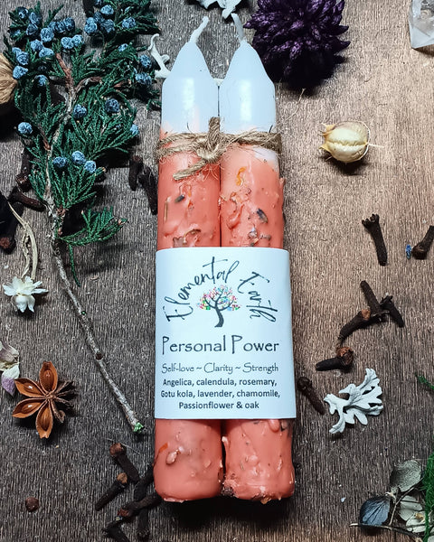Elemental Earth Shop - Personal Power Herbal Intention Candles