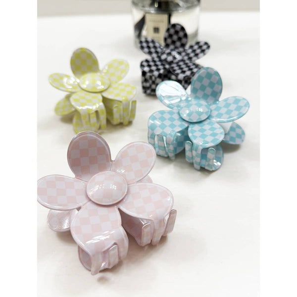 Love and Repeat - Checkered Daisy Hair Claw Clip