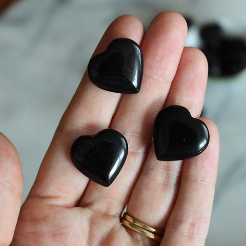 Pebble House - Obsidian 20mm Heart (Crystals & Stones)