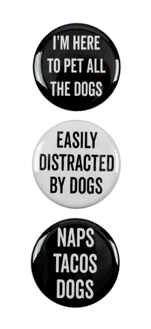 SNARK CITY - I'm Here To Pet All The Dogs Magnets - Set of 3