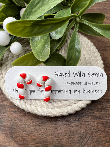 Slayed With Sarah - Candycane Studs 