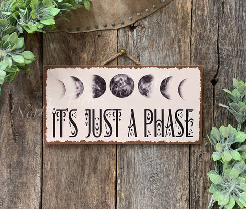 North Fork Mercantile - It's Just A Phase, Lunar Full Moon Sign, New Moon Sign