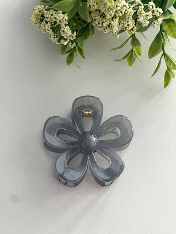 Harris Girls & Co. - Pop of Floral "Gray" Hair Clip