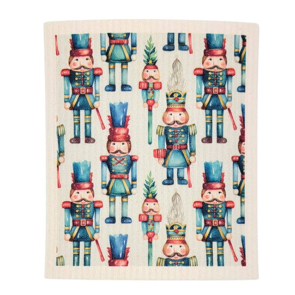 Driftless Studios - Christmas Nutcracker Swedish Dishcloths - Holiday Decor