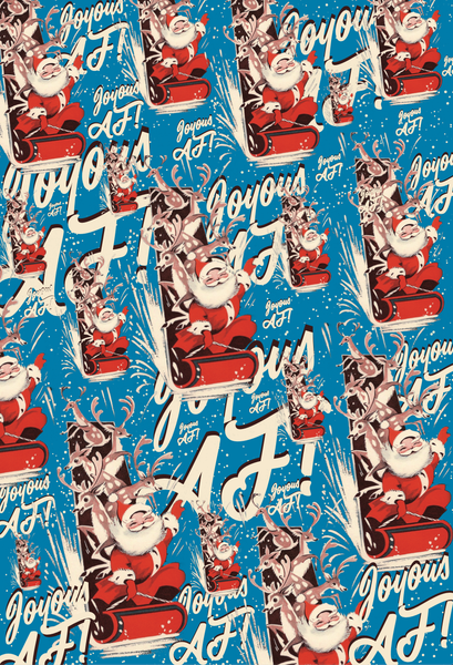 OffensiveDelightful - JOYOUS AF SANTA GiftWrap / roll of 3