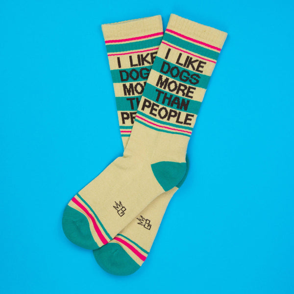 Gumball Poodle - I Like Dogs More Than People Gym Crew Socks